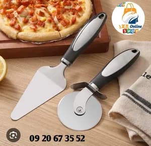 Pizza Cutter and Lifter Set
