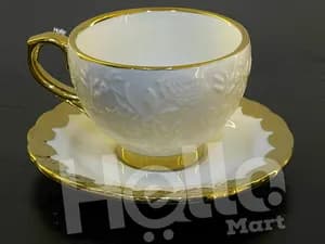 Gold Rim Coffee Cup Set