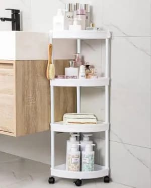 4 Tier Movable Corner Storage Rack