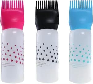 Plastic hair color applicator bottles
