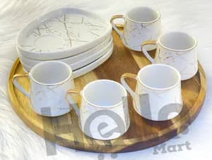 Wooden Round Service Tray