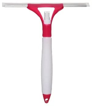 generic red white squeegee built-in spray bottle