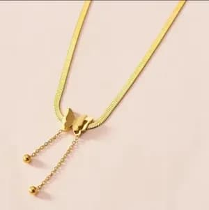 Butterfly Heart Pendant Women Necklace
