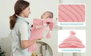 Newborn Baby Wrap Swaddle Blanket Knit Sleeping Bag