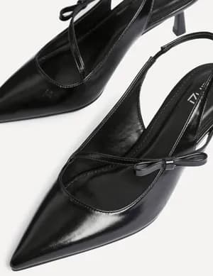 LINZI timeless bow detail court heels