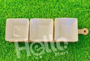 3-Compartment Cookie Snack Serving Set