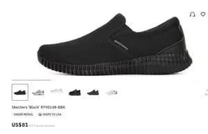 Skechers Black Slip-On Shoes Size 41