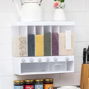 6-Grid Cereal Grain Dispenser Container