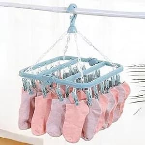 Clothes Hanger with 20 Clips