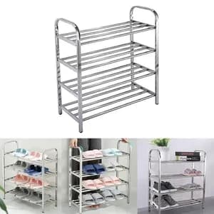 4 Layer Stainless Steel Shoe Rack