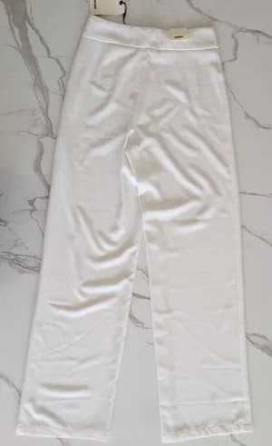 White side zip pants from bikbok