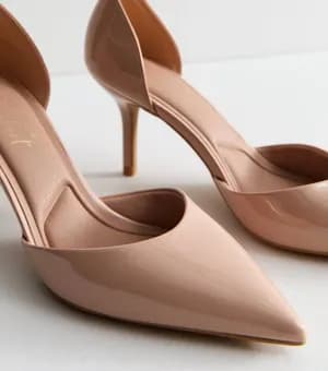 Oatmeal Stiletto Heel Pointed Toe Pumps