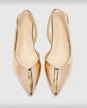 Pointy toe sling back flat
