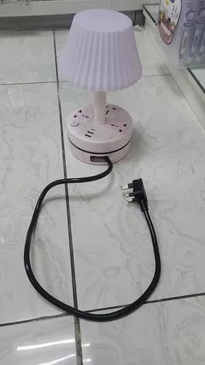 All in one table lamp socket