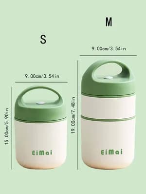Insulated stainless steel double-layer lunch box 680 ml