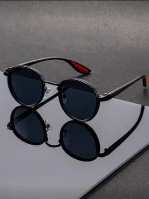 Retro Metal Round Punk Glasses