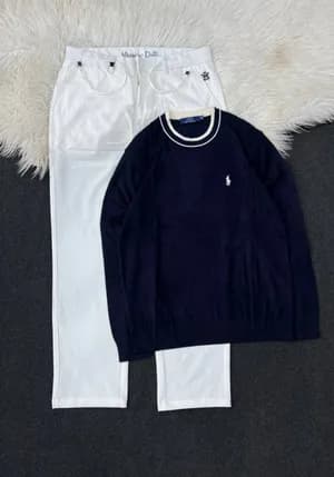 Men's Massimo Duti Combo Sweater and Polo Pants