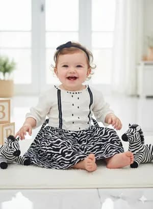 Toddler girls zebra cute dress 2-5 years