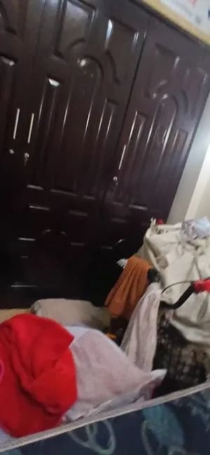 Three-Door Wardrobe and Bed with Mattress