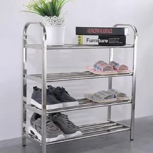 4 Layer Stainless Steel Shoe Rack