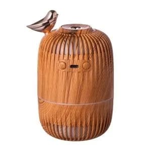 Wood grain portable birdcage-style USB humidifier