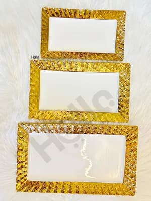 Set of 3 Ceramic Serving Trays