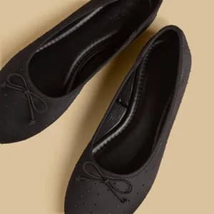 MAX embellished bow ballerina