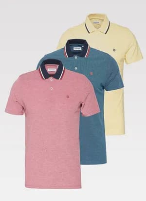 Jack & Jones 3 Pack Polo Shirts