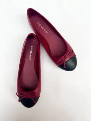 Primark paneled bow ballerina flat