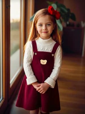 Toddler girls corduroy overall dress