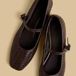 MAX buckle belt ballerina flat