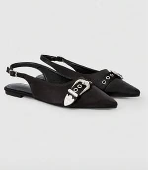 Gothic style pointed toe flat