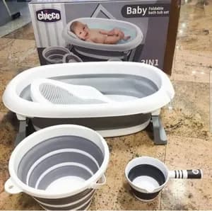CHICCO 4-in-1 Foldable Baby Bath Tub Set