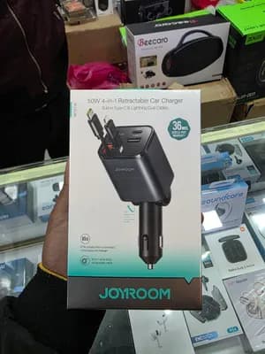 JOYROOM 50W 4-in-1 Retractable Car Charger