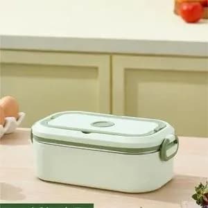 Bento lunch box stainless steel single layer partition