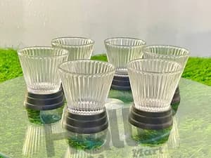Decorative Glass Cup Set 6 Pieces