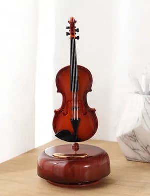 Violin Saxophone Rotating Music Box