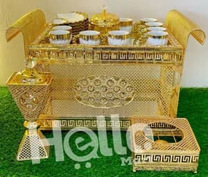 ወርቃማ የቡና ረከቦት ሙሉ ስብስብ