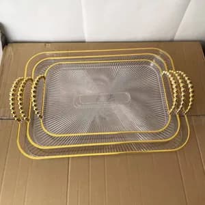 3-Piece Acrylic Serving Tray Set