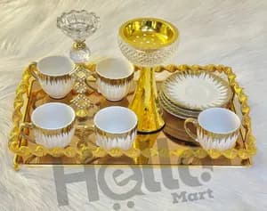 Golden Decorative Service Tray