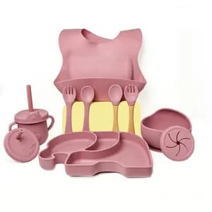 7in1 silicon baby feeding set