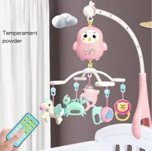 Baby bed bell with detachable toys