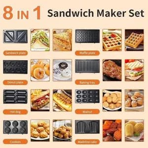8 IN 1 SANDWICH MAKER SET