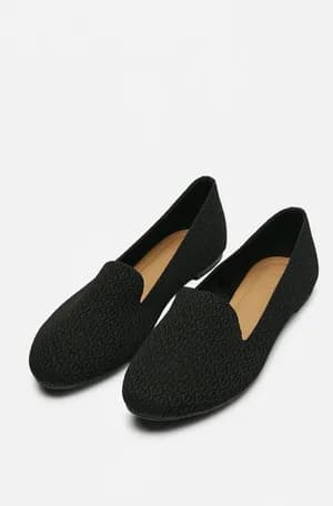 MAX textured slip on ballerina