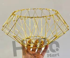 Gold Wire Fruit Basket