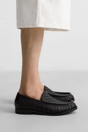 Zara Braided loafers men size 39