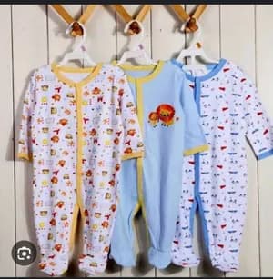 3-Piece Newborn Baby Foot Wrapped Jumpsuit