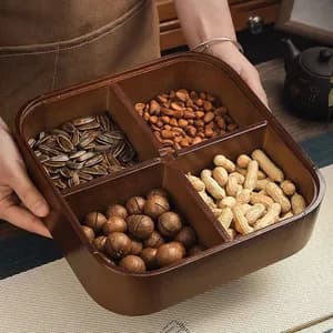 4-Compartment Cookie Snack Serving Box