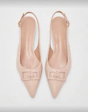 Pointy toe sling back flat