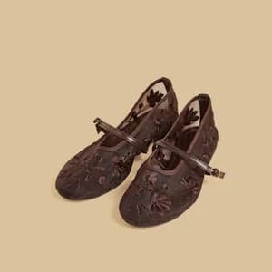 MAX floral mesh ballerina shoe